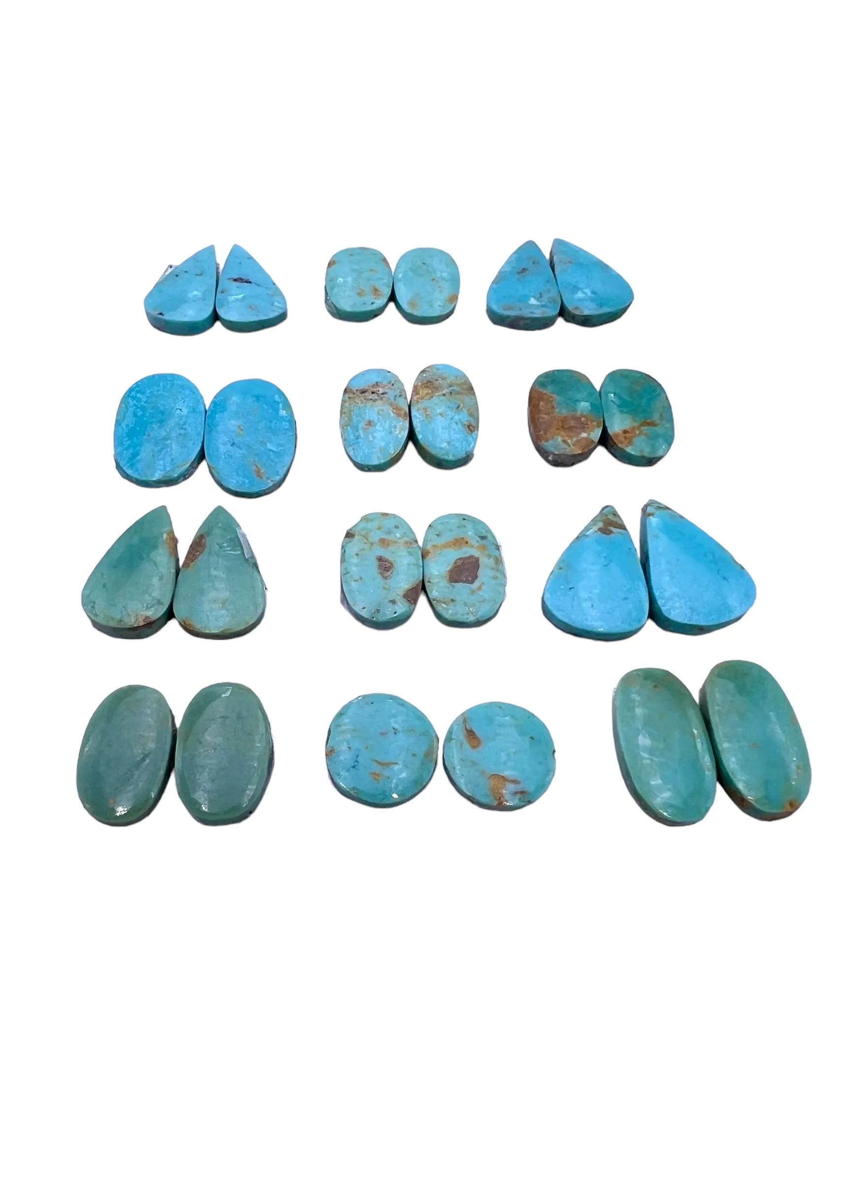 Kingman Turquoise Matching Earring Cabochons (select One Pair)