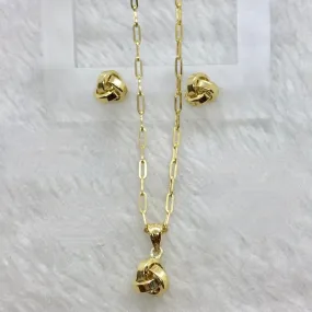 Knot Jewelry Set 18K Gold