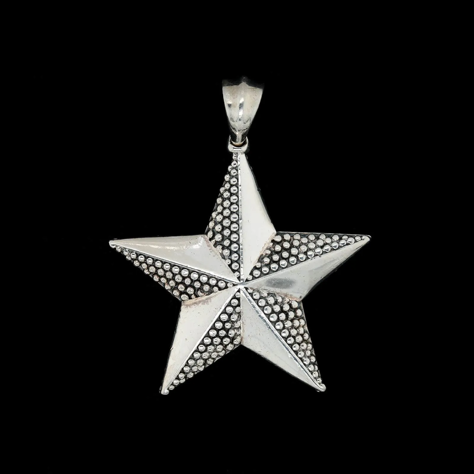 Lagos Sterling Silver Estate Beaded Star Pendant