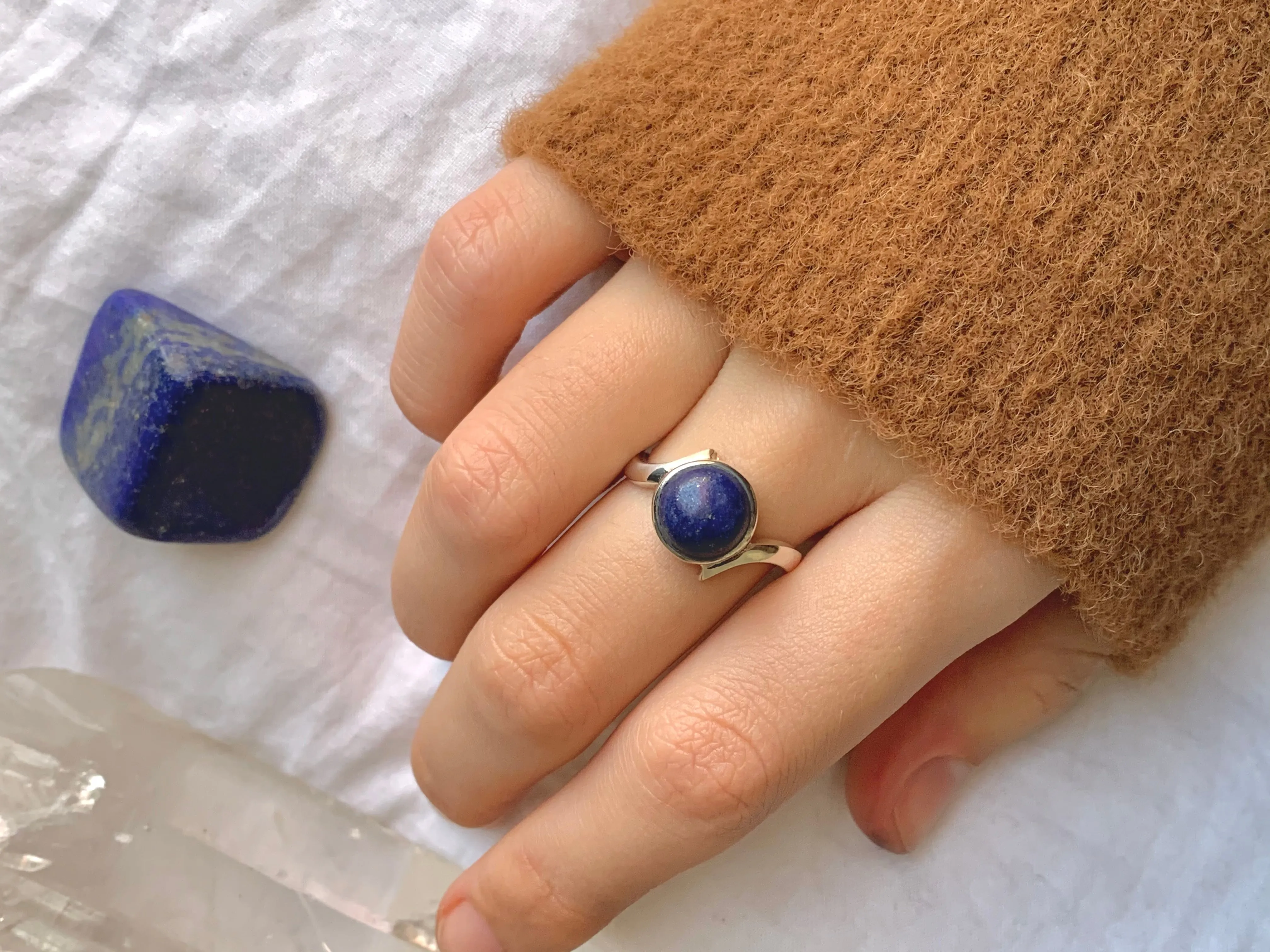 Lapis Lazuli Efimia Ring - Round (US 6 & 7)