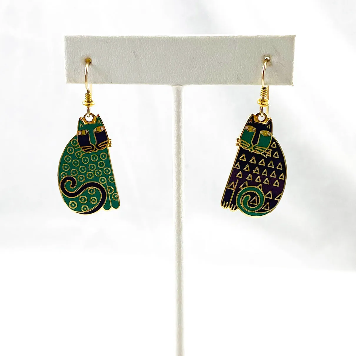 Laurel Burch Enamel Elijah's Cats Earrings