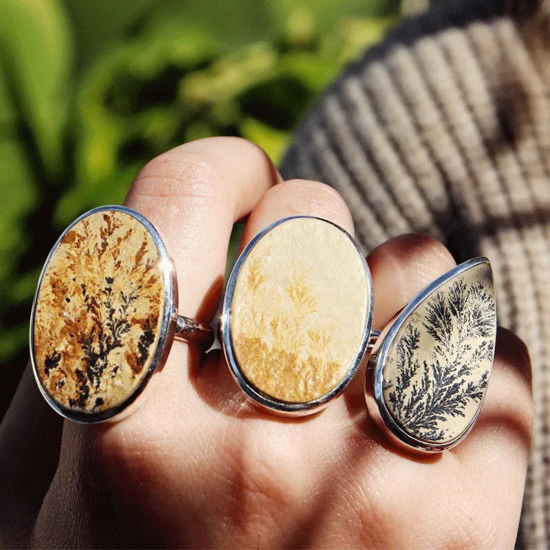 Leaf Jasper Oval Ring B