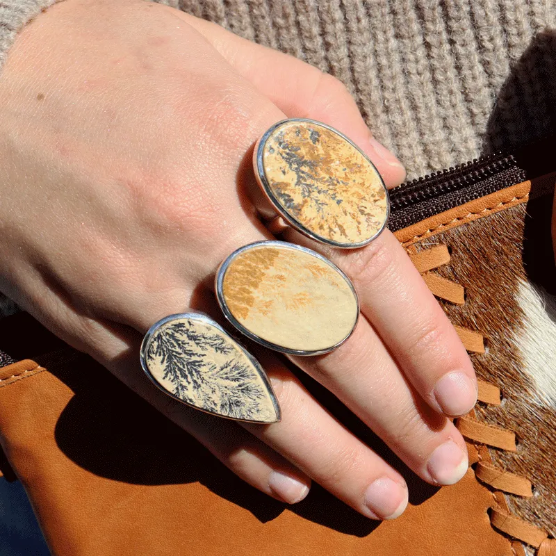 Leaf Jasper Oval Ring B