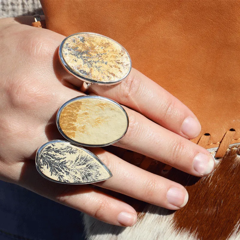 Leaf Jasper Oval Ring B