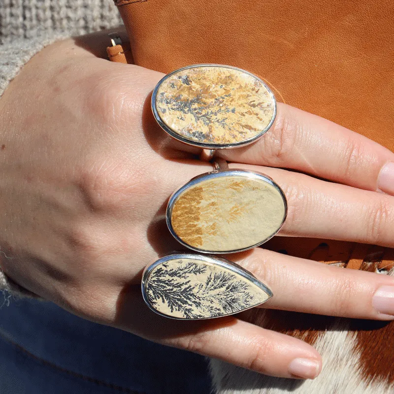 Leaf Jasper Oval Ring B