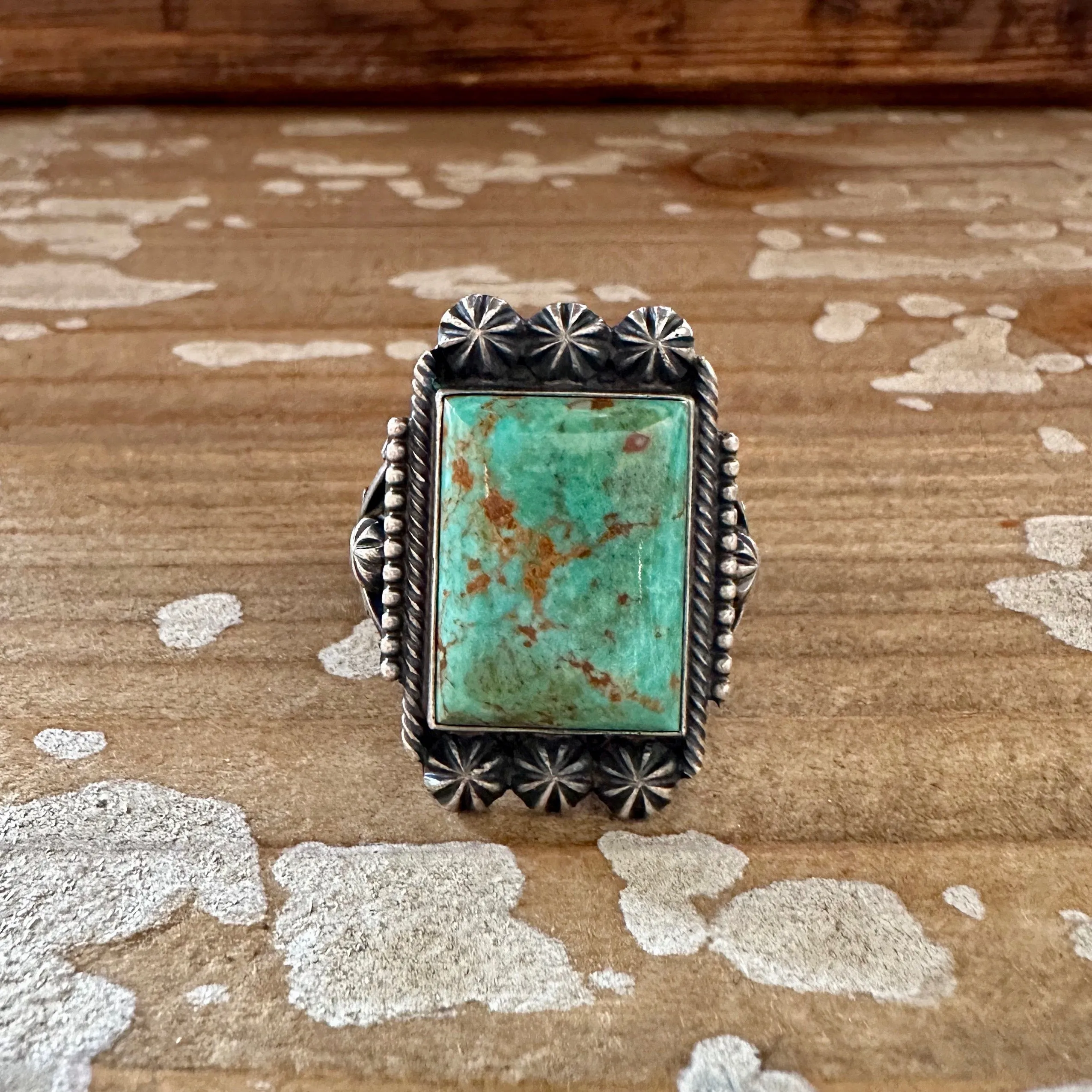 M&R CALLADITTO Navajo Handmade Men's Ring Sterling Silver w/ Turquoise  Various Sizes