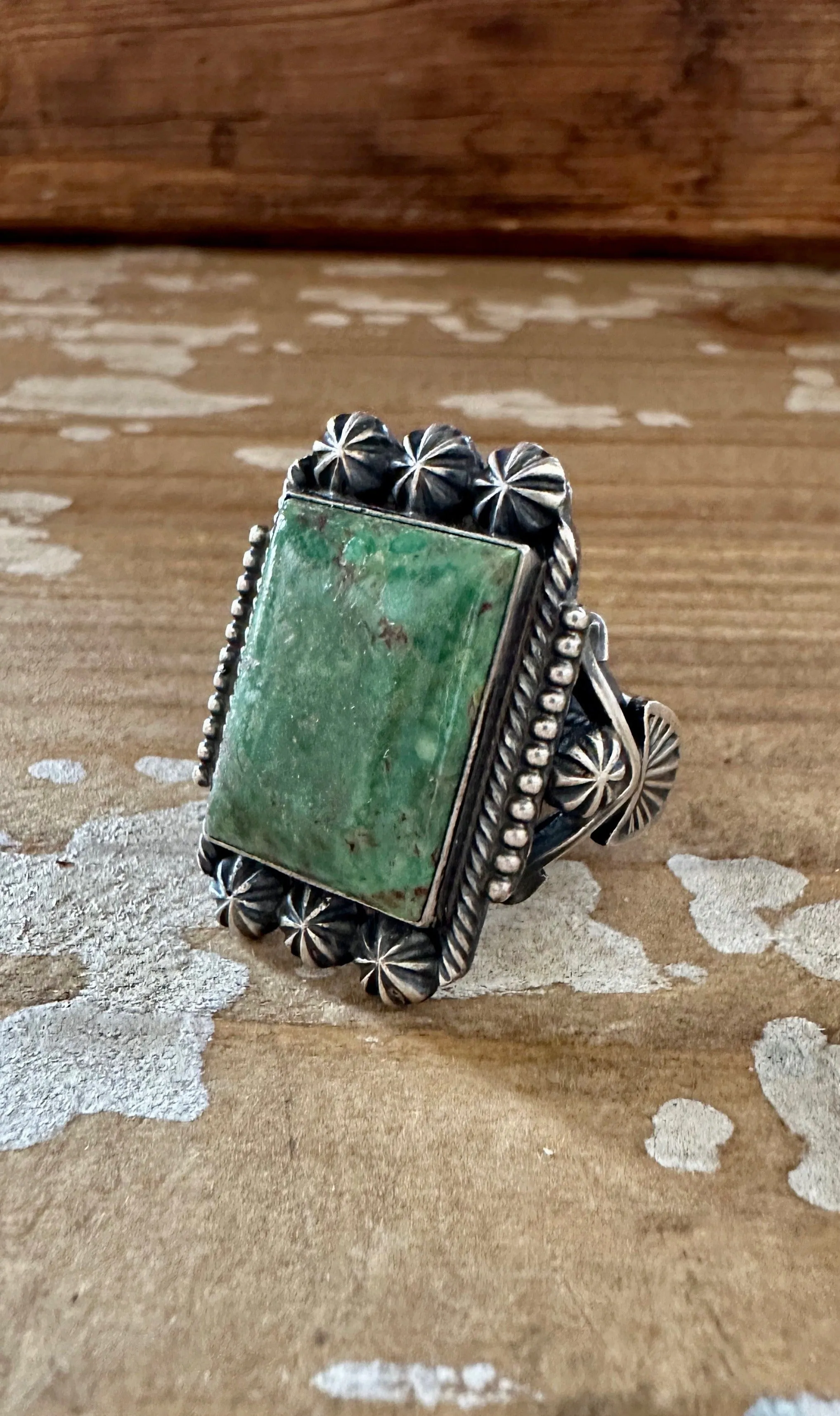 M&R CALLADITTO Navajo Handmade Men's Ring Sterling Silver w/ Turquoise  Various Sizes