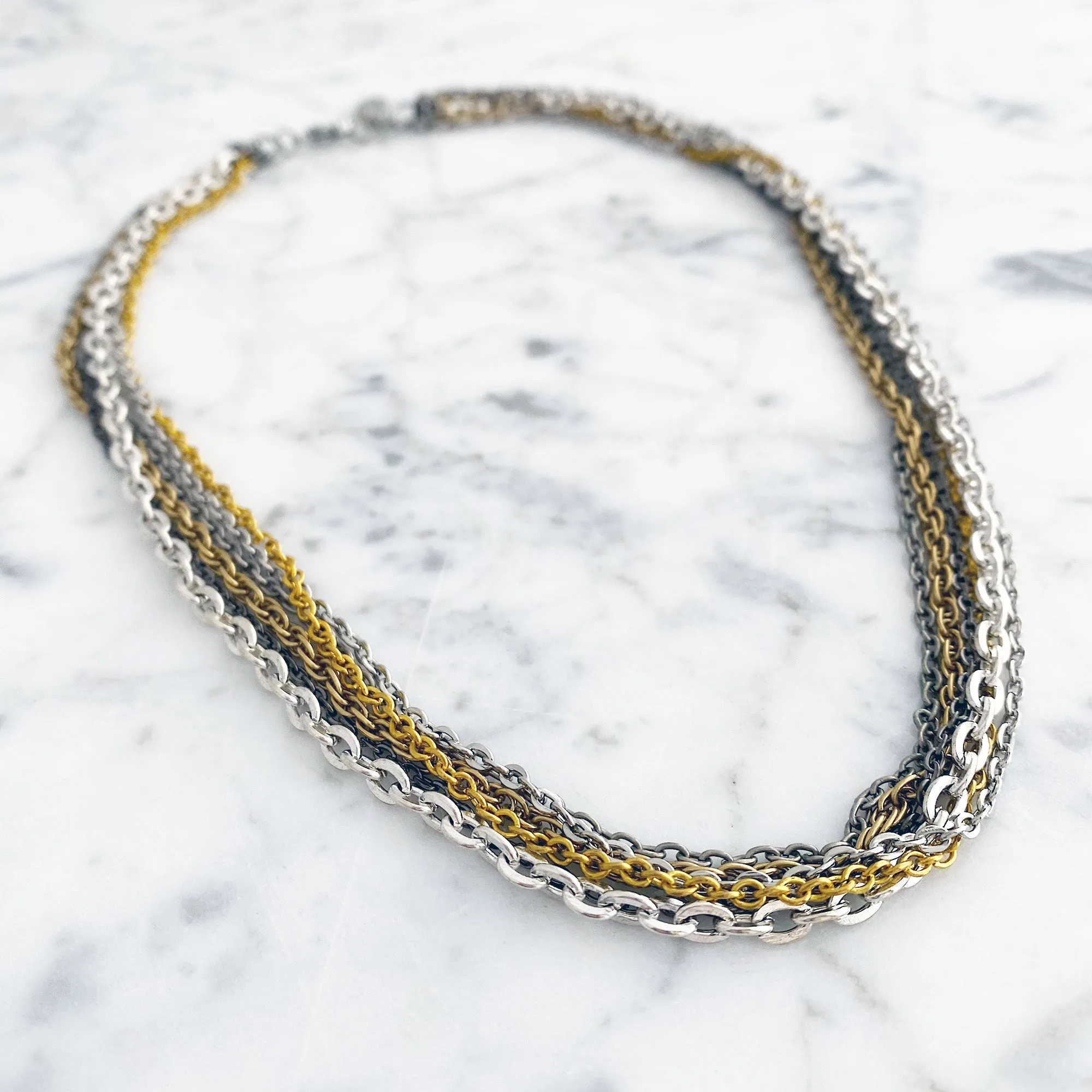 MASON mixed metal chain necklace