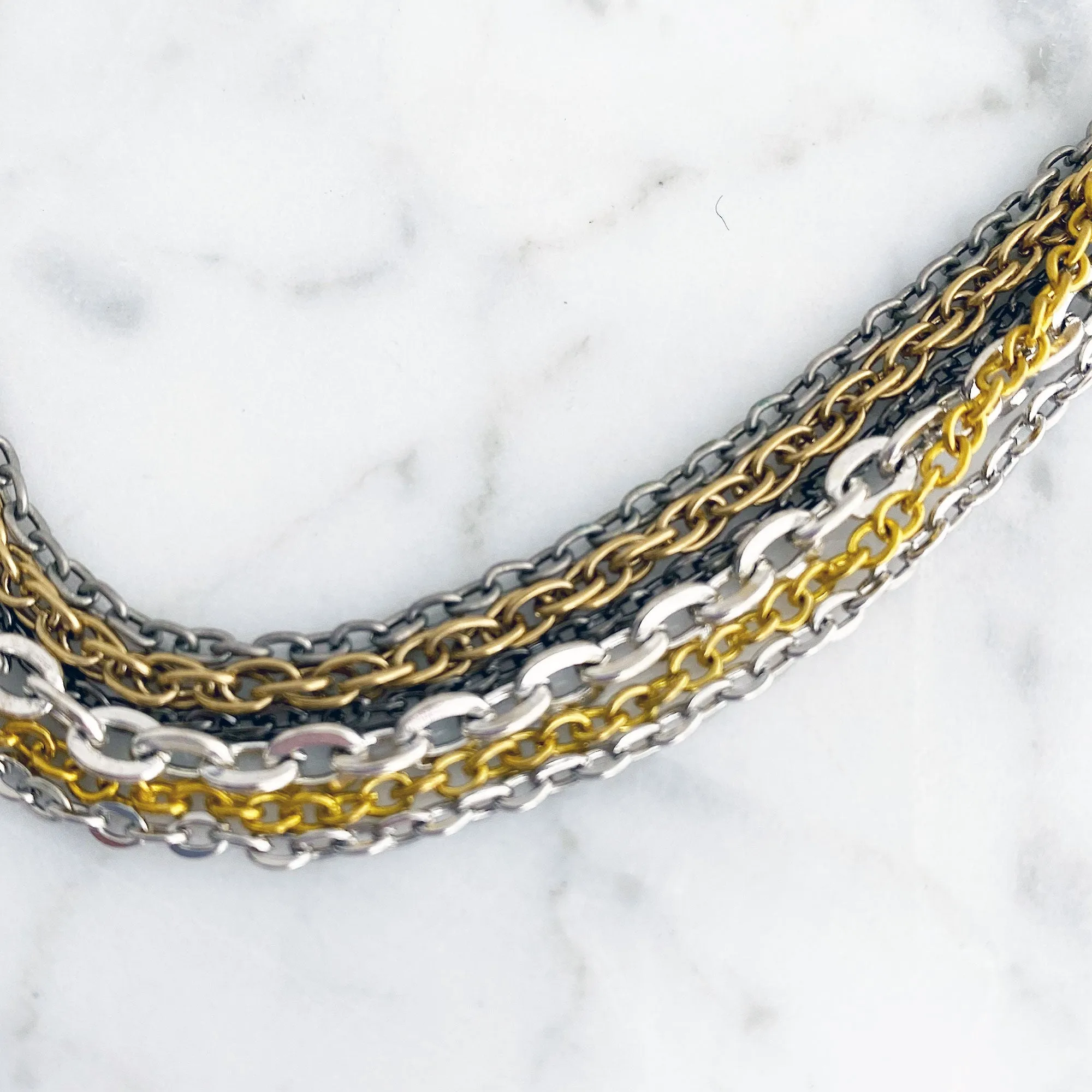 MASON mixed metal chain necklace