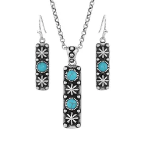 Montana Silversmiths Starbrite Stone Turquoise Silver Jewelry Set