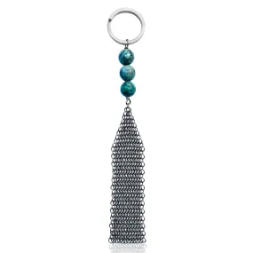 Neptunic SharkSuit Keychain with African Turquoise - Sustainable Fashion for Ocean Lovers