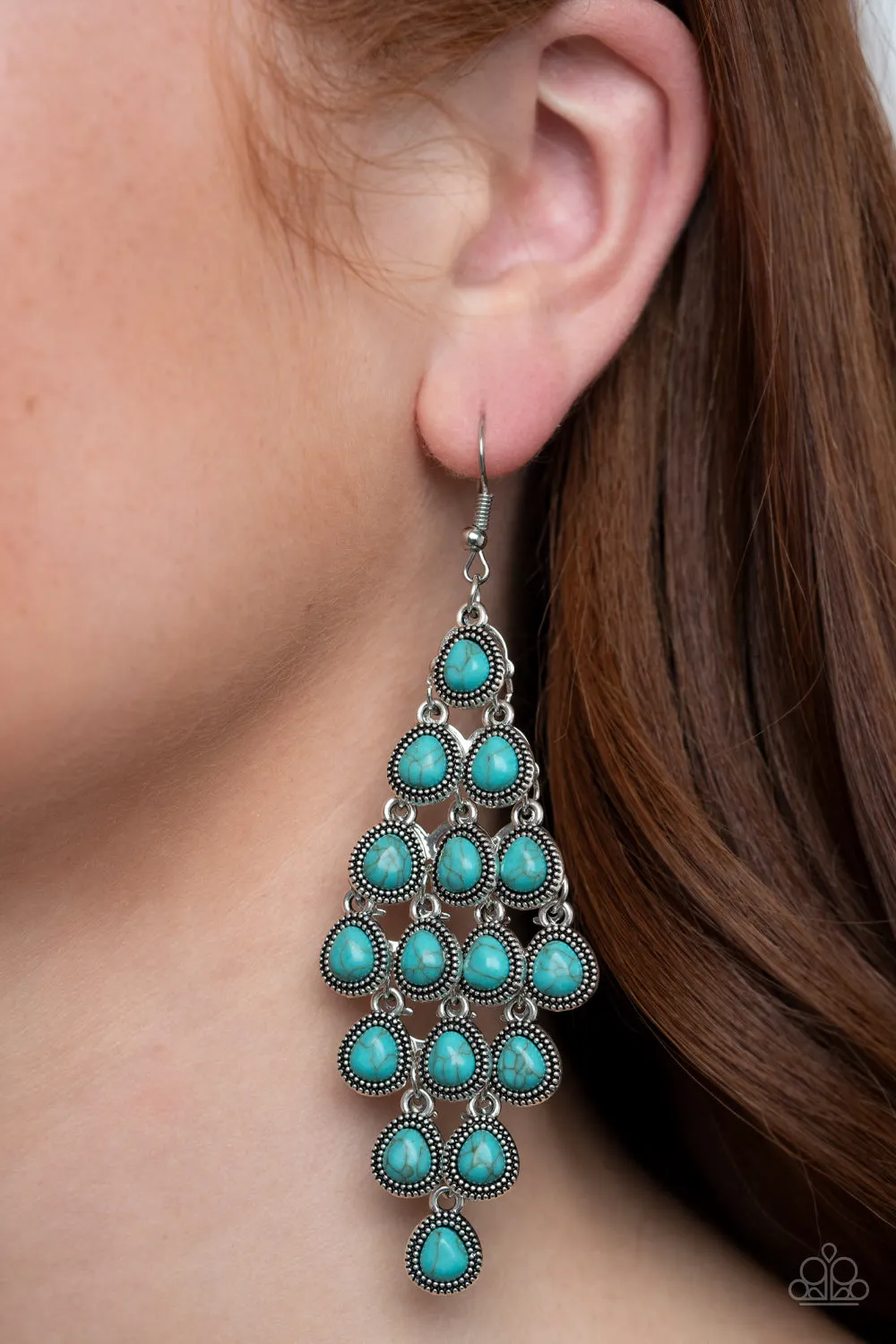 Paparazzi Earring ~ Rural Rainstorms - Blue