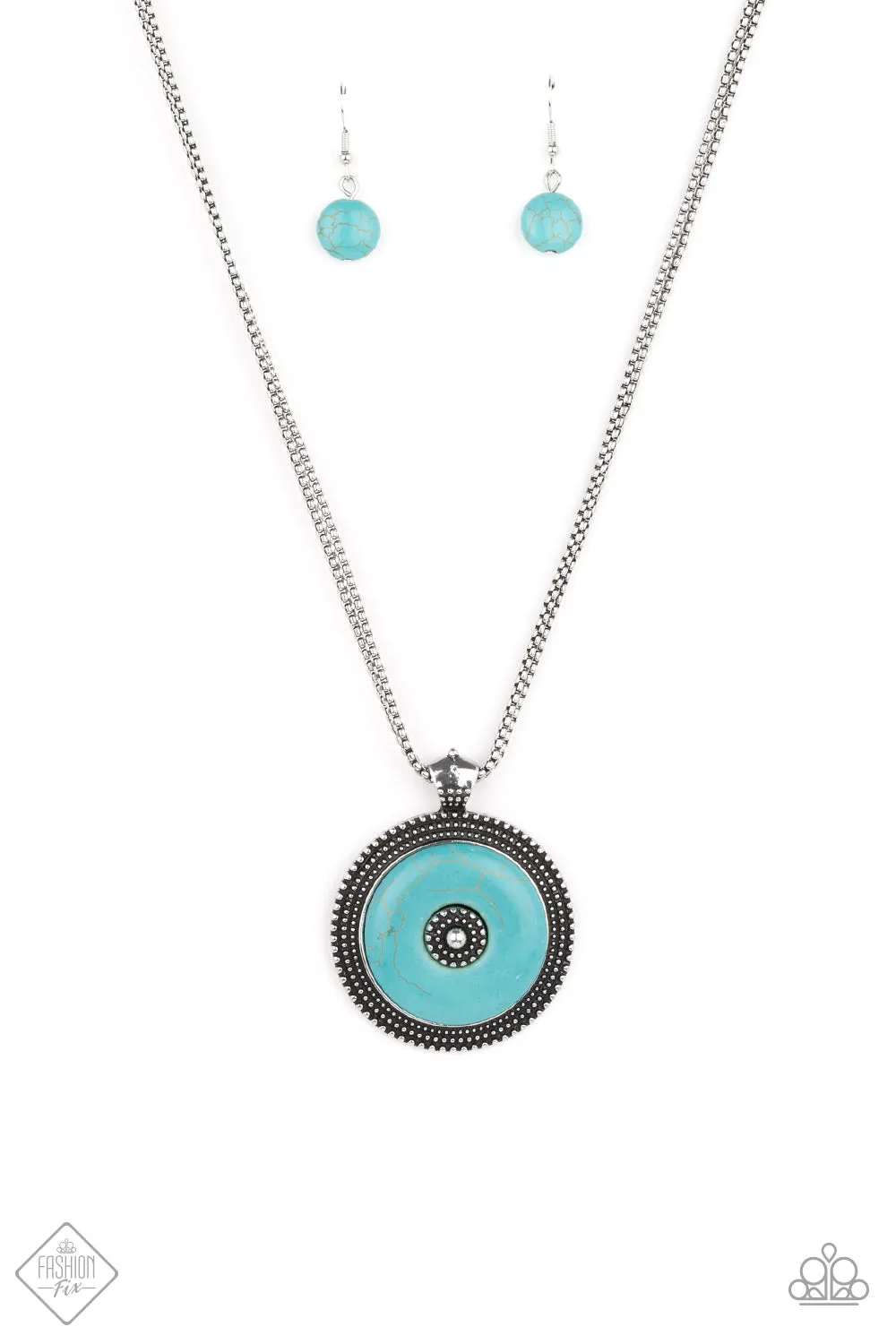 Paparazzi EPICENTER of Attention Blue Fashion Fix Necklace