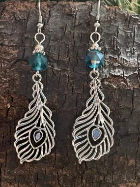 Peacock Feather Earrings