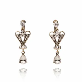 Pendeloque Drop Earrings Crystal: Antique Crystal Drop Earrings