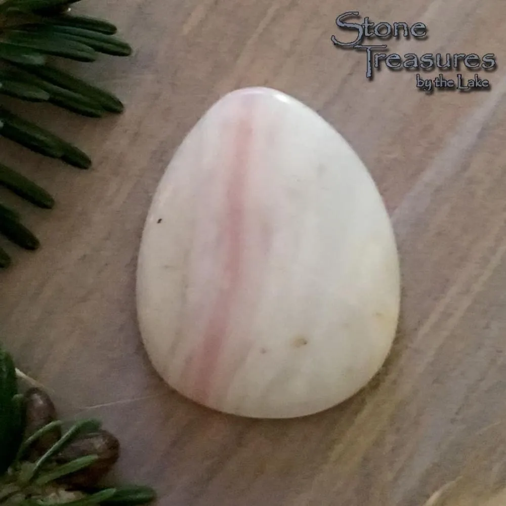 Peruvian Pink Opal Teardrop Cabochon