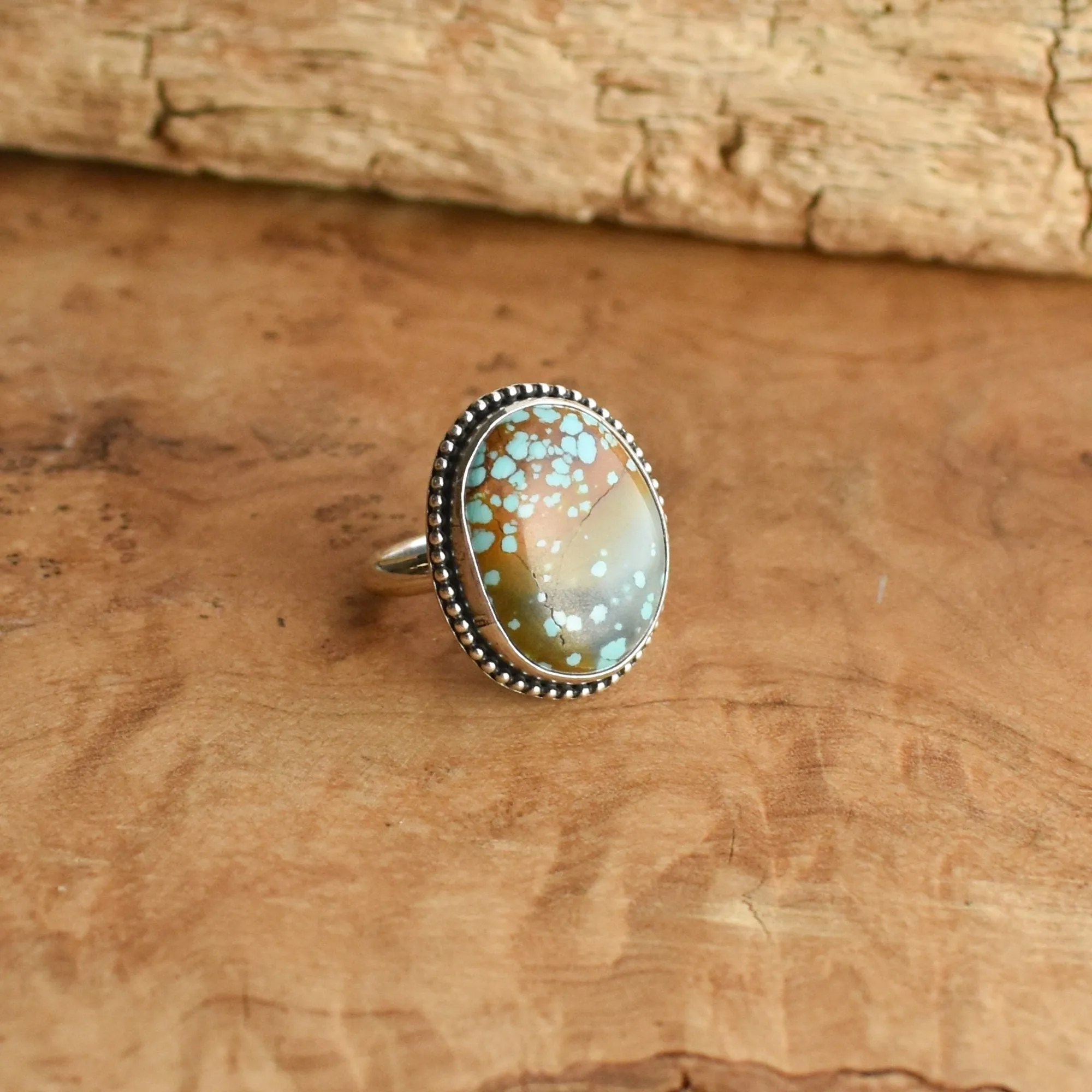 Ready to Ship - Pilot Mountain Turquoise - Turquoise Ring - Silversmith Ring