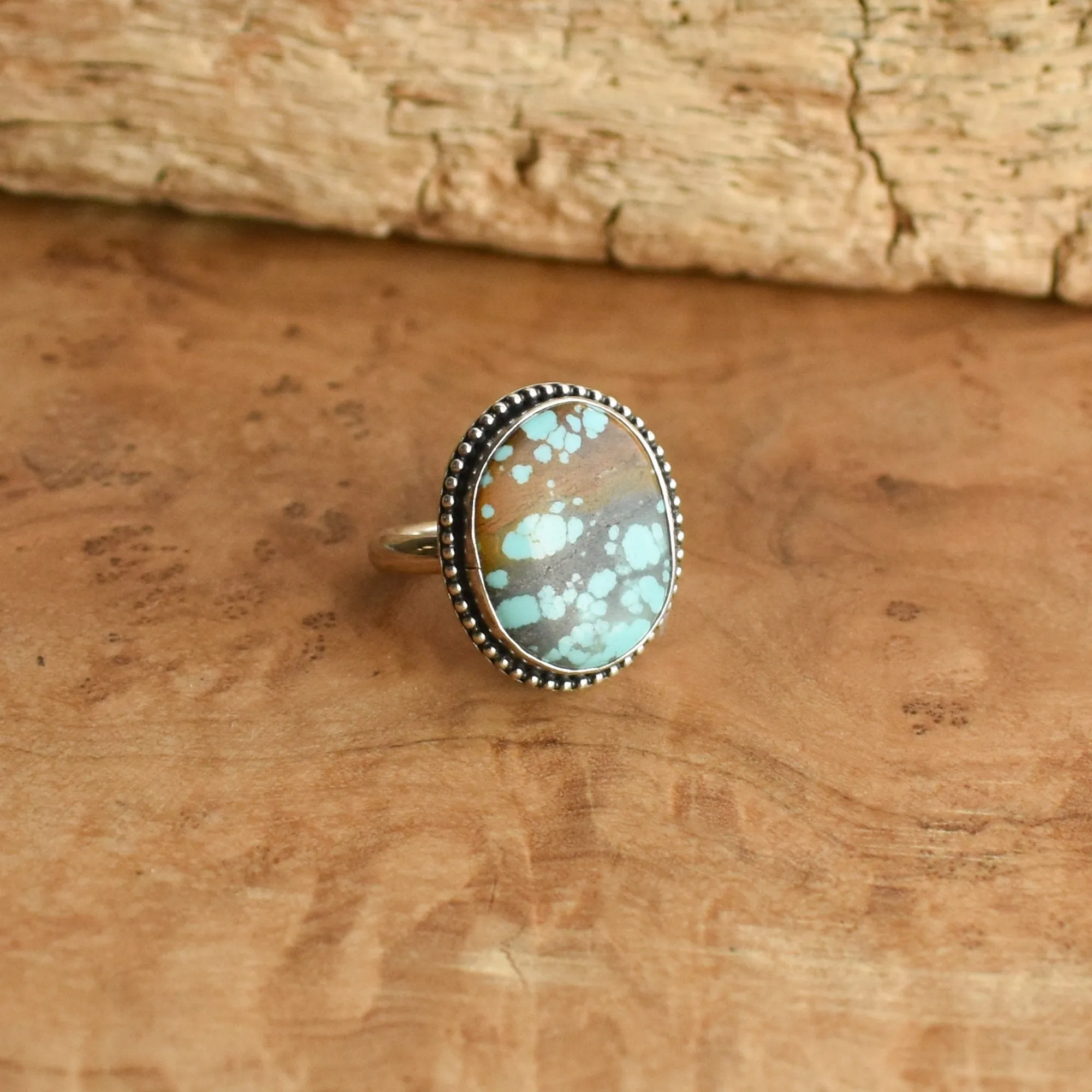 Ready to Ship - Pilot Mountain Turquoise - Turquoise Ring - Silversmith Ring