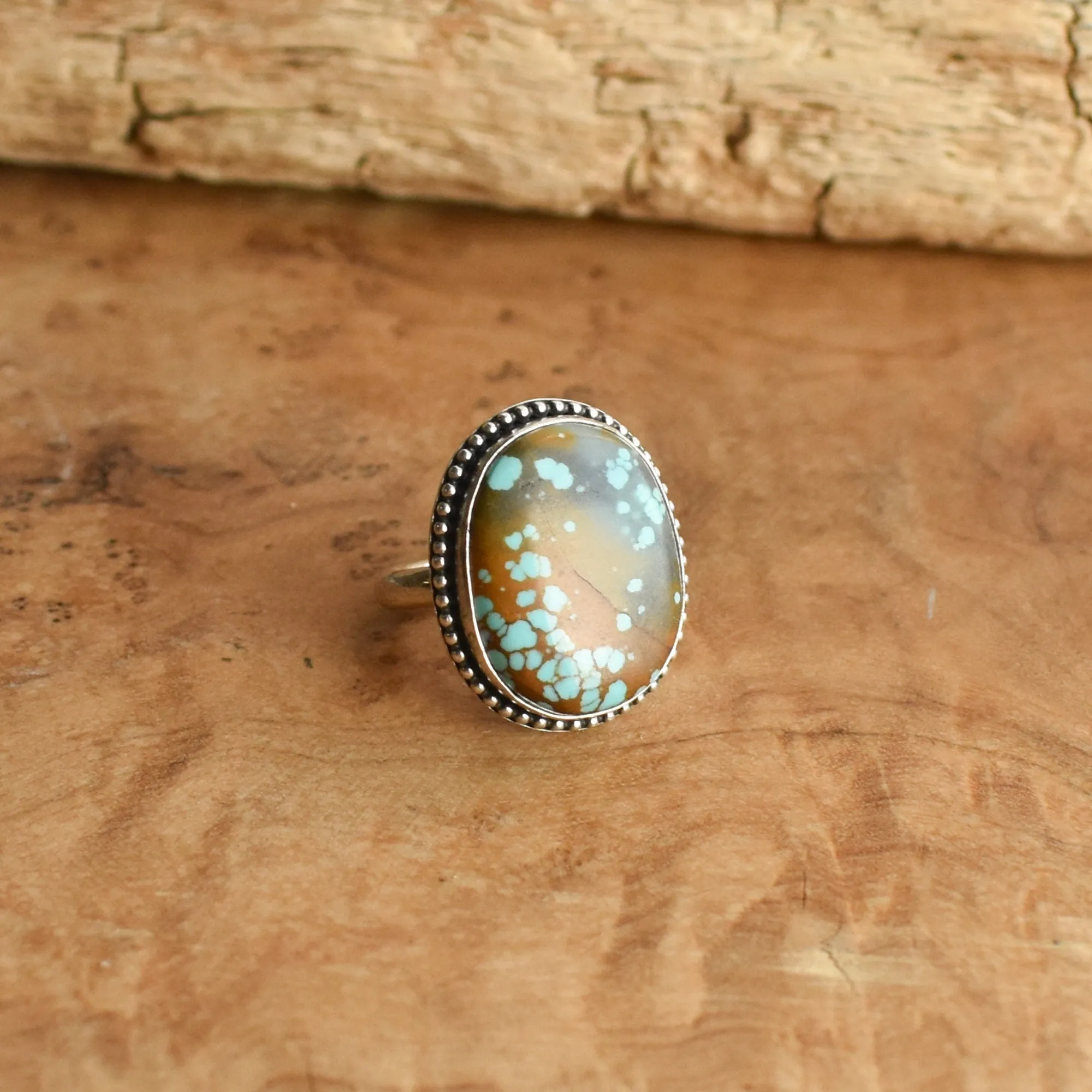 Ready to Ship - Pilot Mountain Turquoise - Turquoise Ring - Silversmith Ring