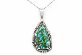 Rich Redweb Kingman Turquoise Pendant by Gary Glandon