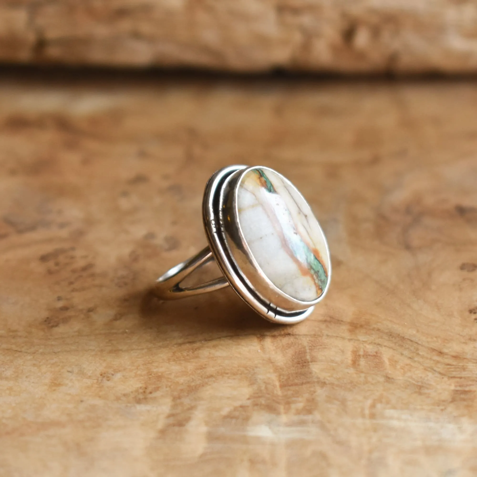 Royston Ribbon Boho Ring - OOAK Royston Ring - Royston Ribbon Turquoise Ring