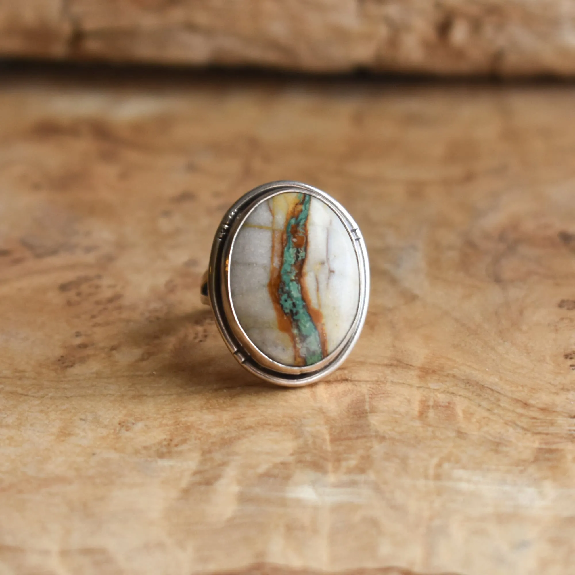 Royston Ribbon Boho Ring - OOAK Royston Ring - Royston Ribbon Turquoise Ring