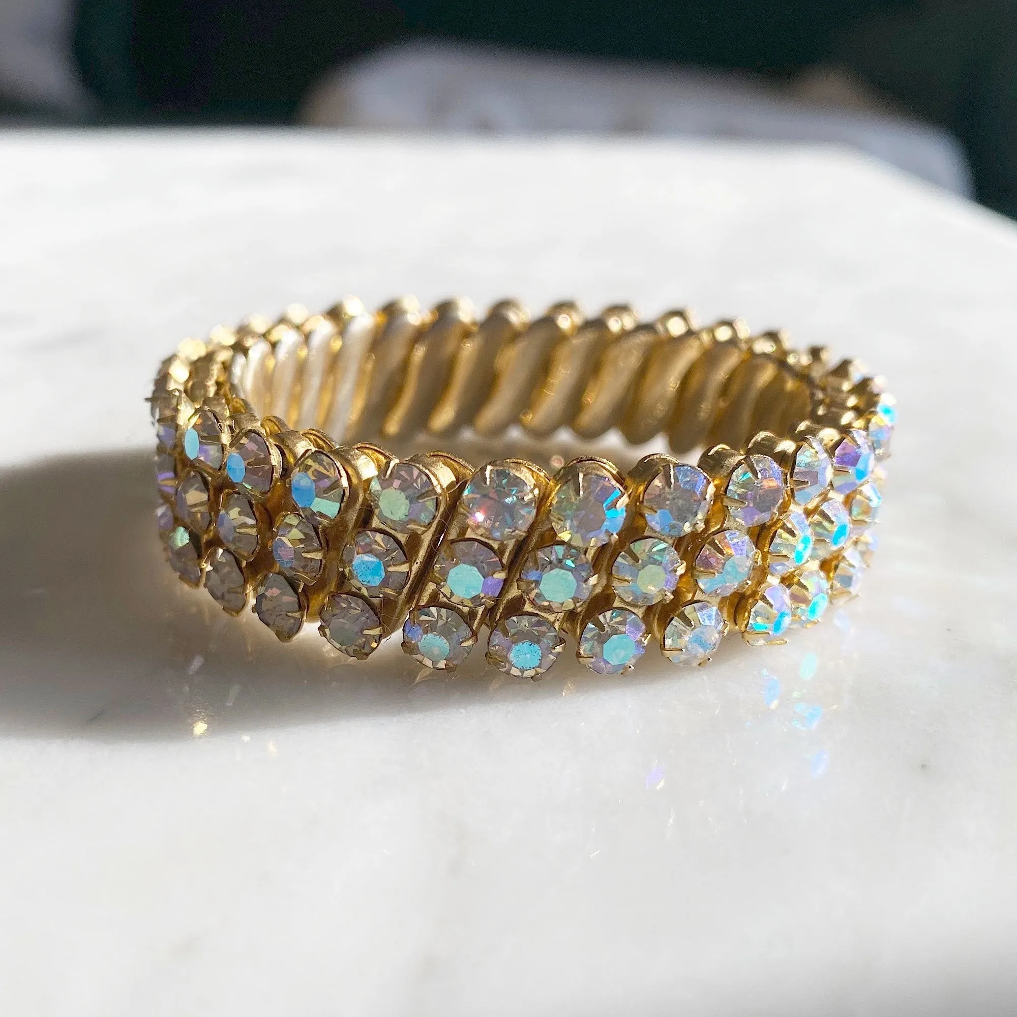 SIMAYA vintage ab rhinestone expansion bracelet