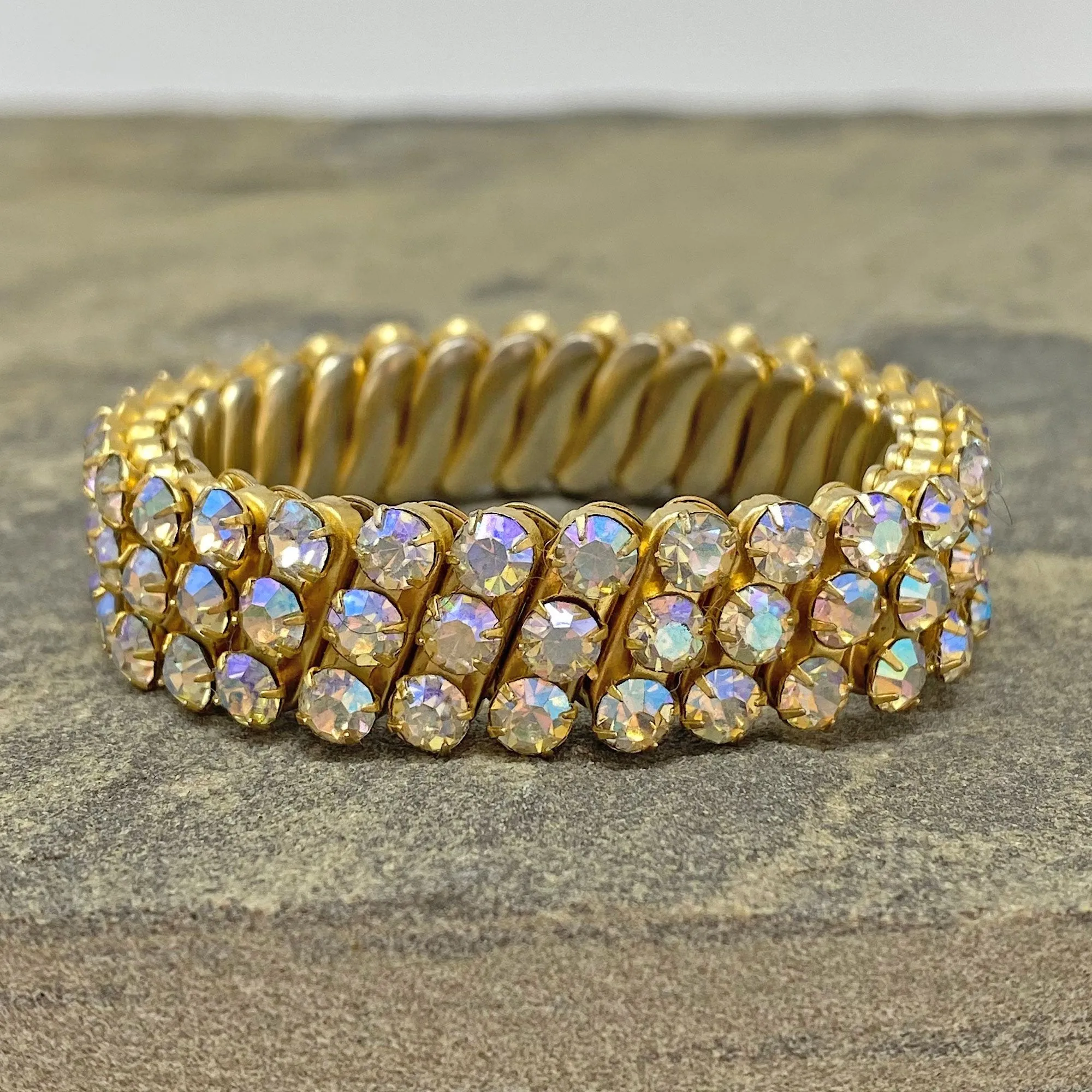 SIMAYA vintage ab rhinestone expansion bracelet