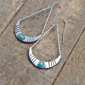 Small Silver Southwestern Dangle Earrings