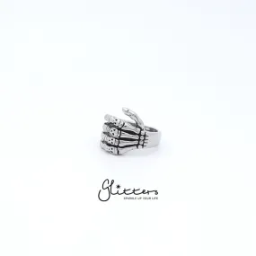 Stainless Steel Skeleton Hand Cast Ring