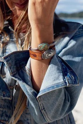 Sterling Silver Navajo Cuff with Royston Turquoise