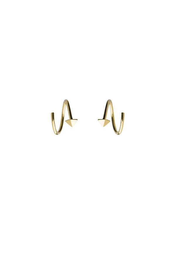 Stud Twirl Earring, Gold