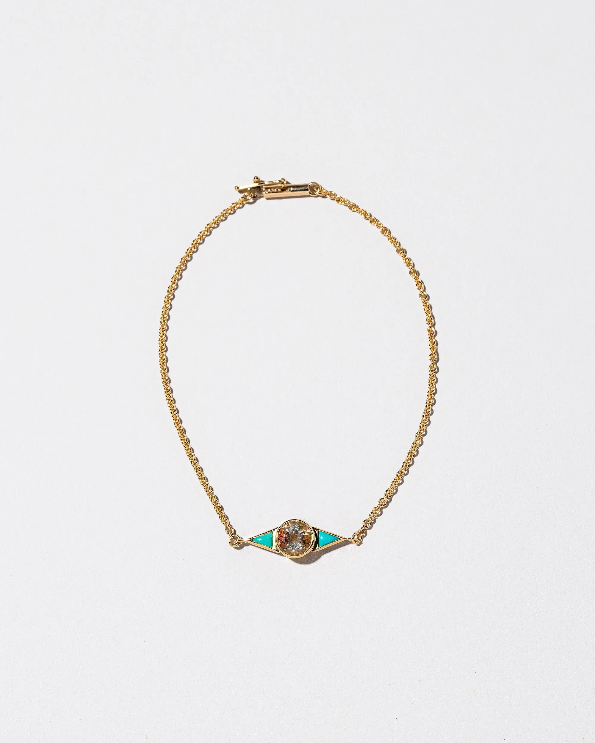 Sunstone & Turquoise Eye Bracelet