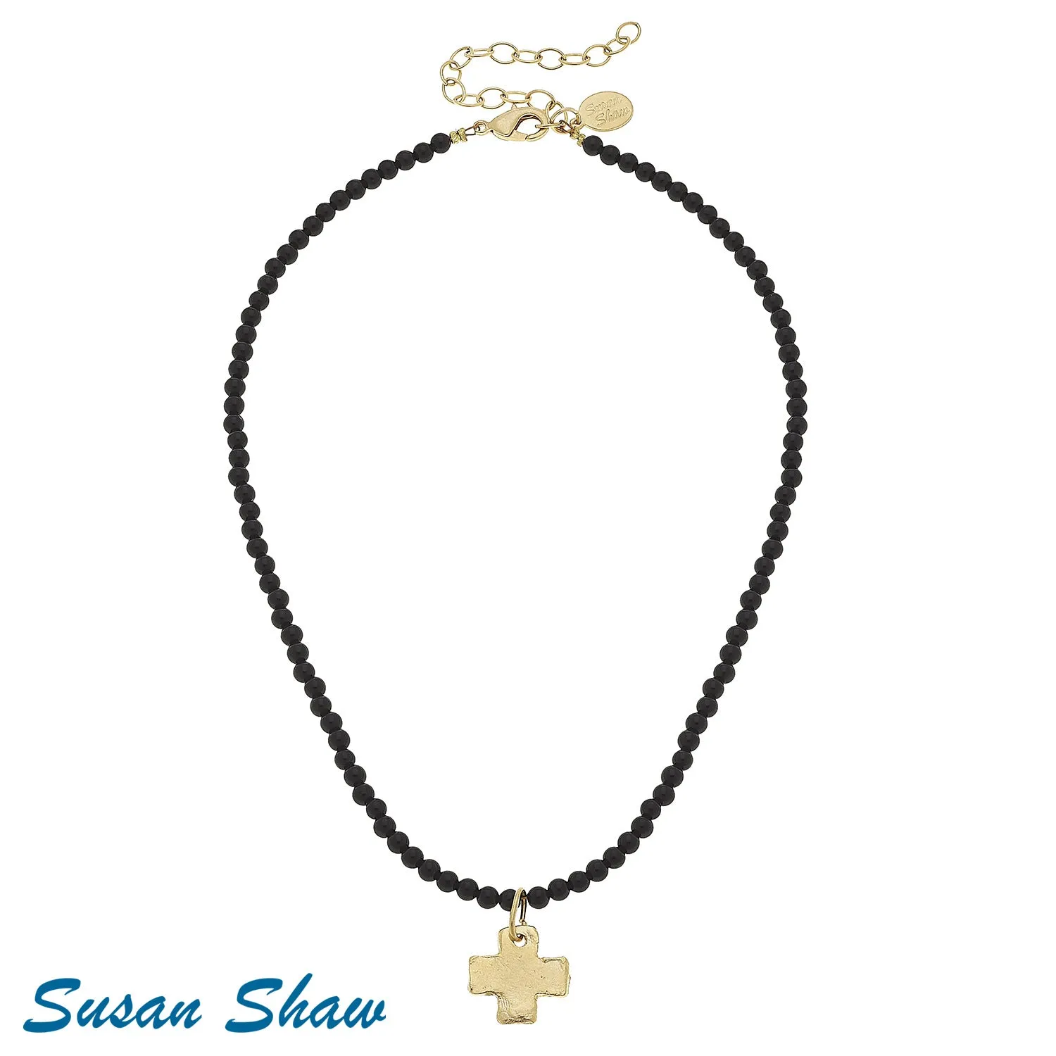 Susan Shaw Assorted Alys Cross Necklaces in Gold