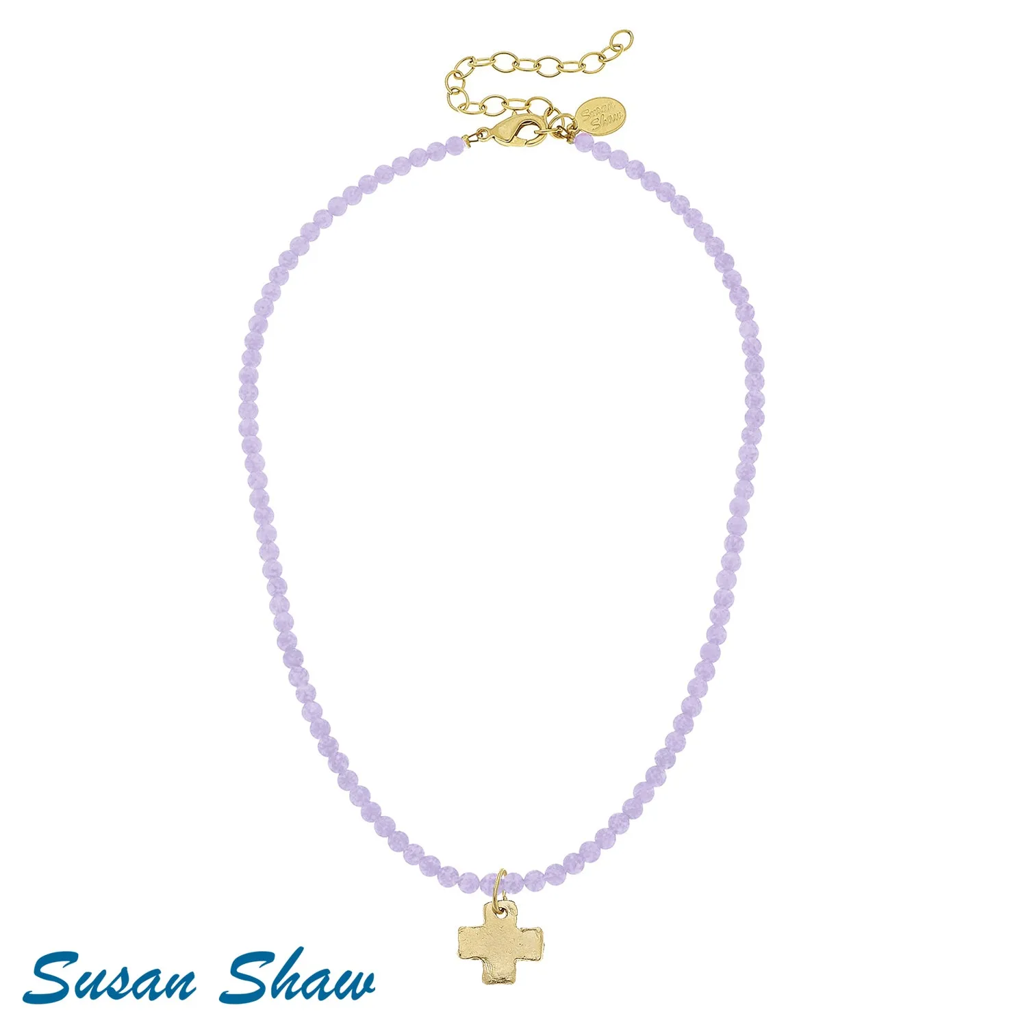 Susan Shaw Assorted Alys Cross Necklaces in Gold