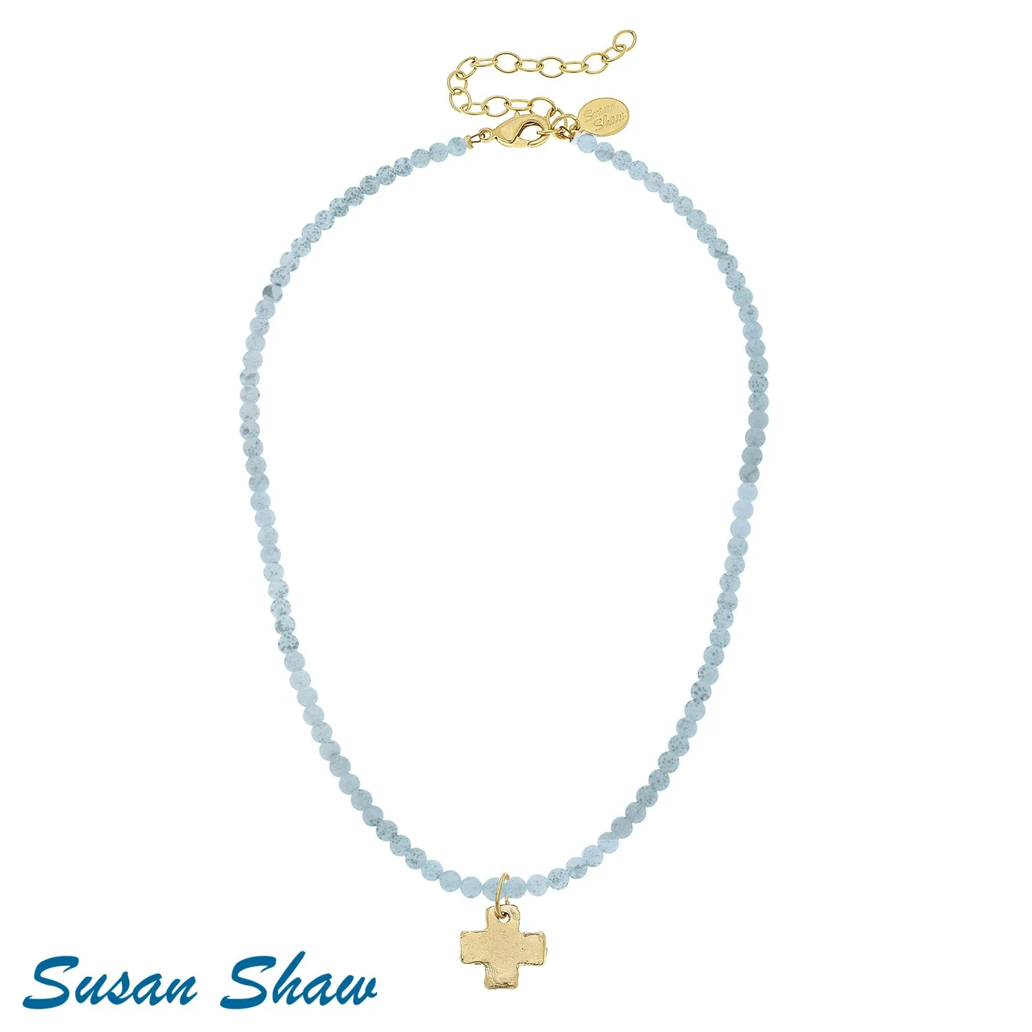 Susan Shaw Assorted Alys Cross Necklaces in Gold