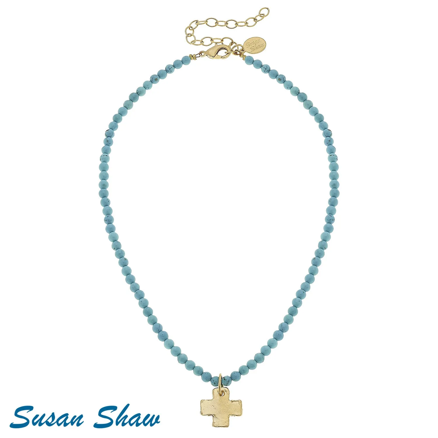 Susan Shaw Assorted Alys Cross Necklaces in Gold