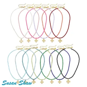 Susan Shaw Assorted Alys Cross Necklaces in Gold