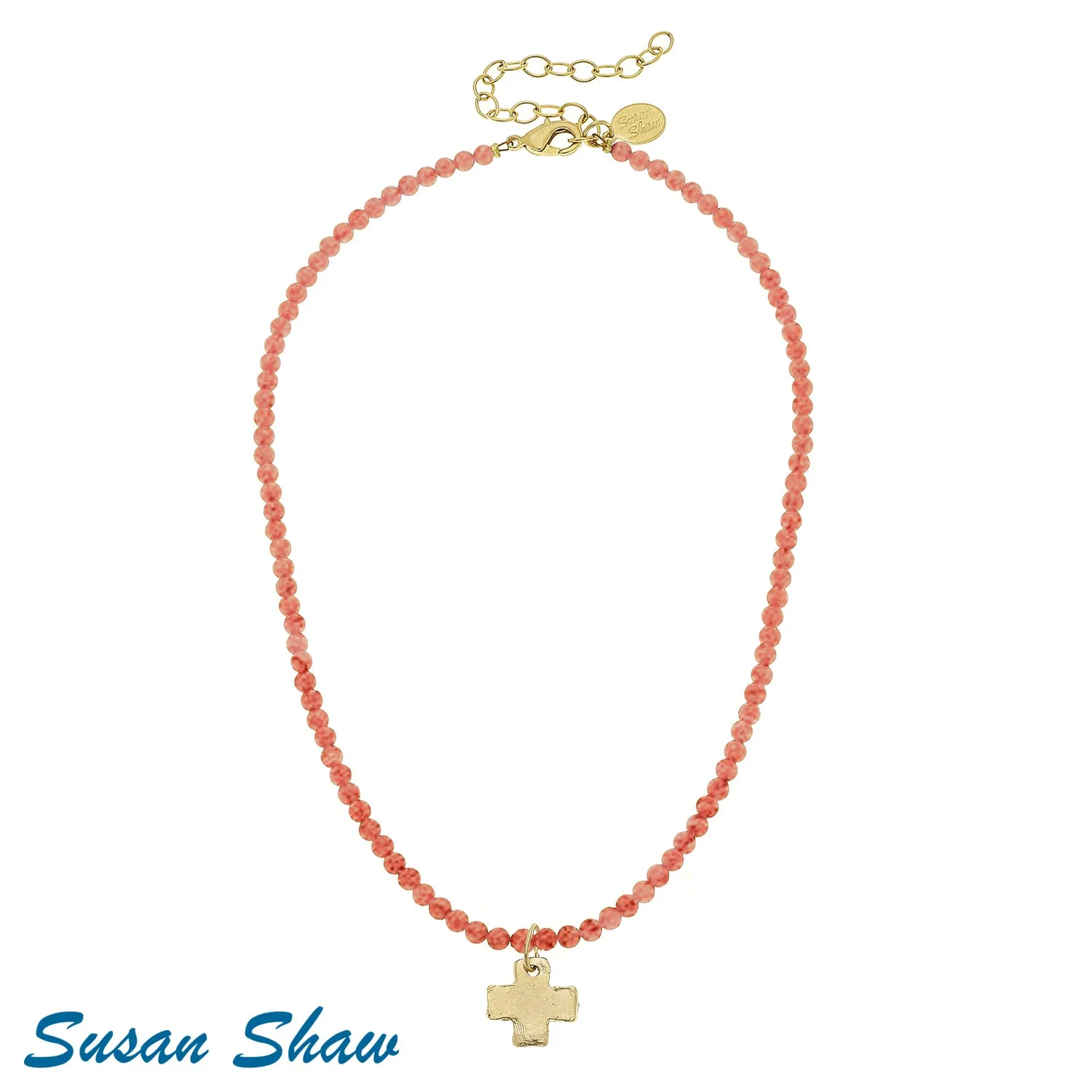 Susan Shaw Assorted Alys Cross Necklaces in Gold