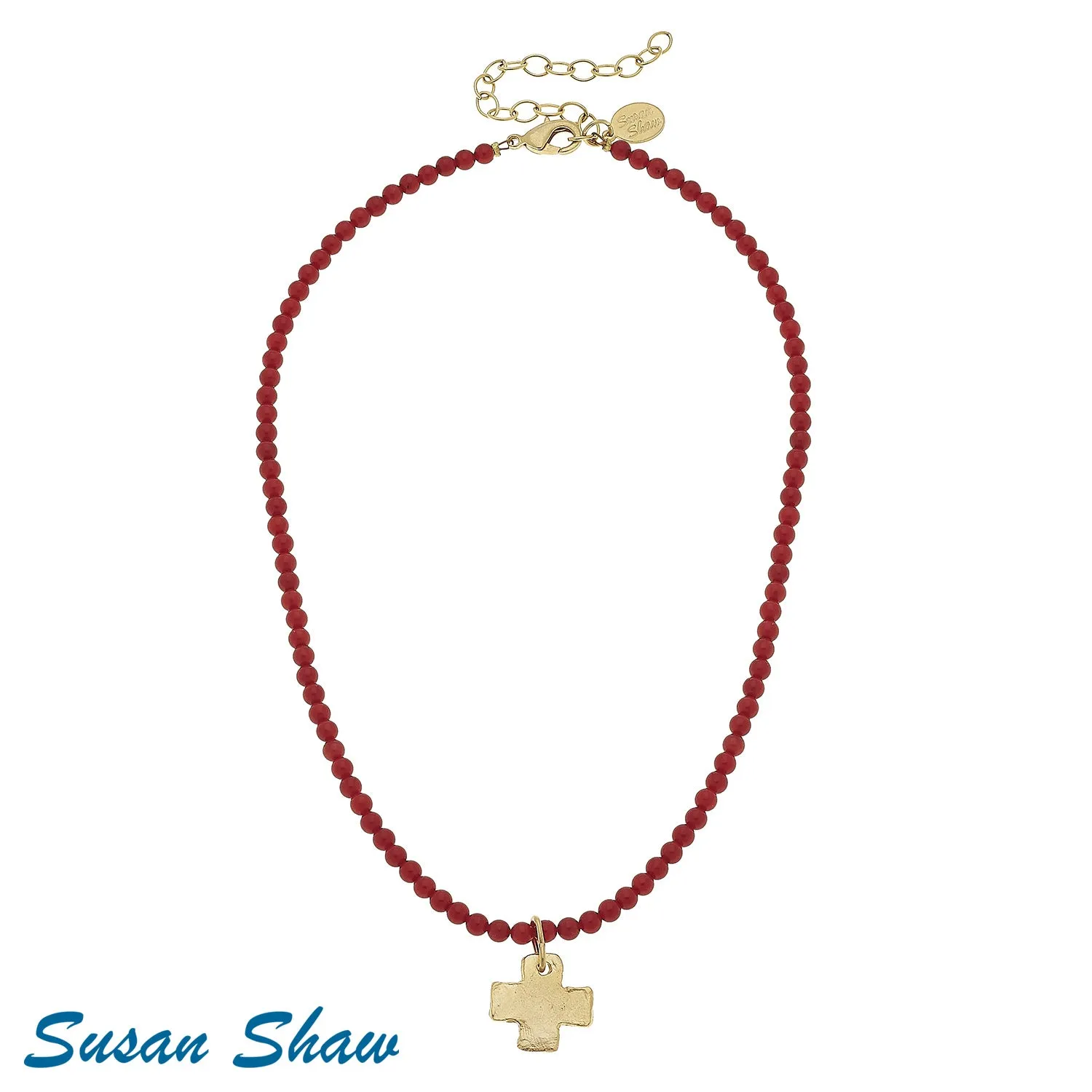 Susan Shaw Assorted Alys Cross Necklaces in Gold