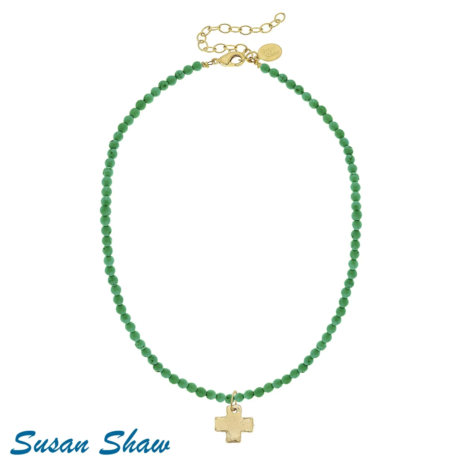 Susan Shaw Assorted Alys Cross Necklaces in Gold