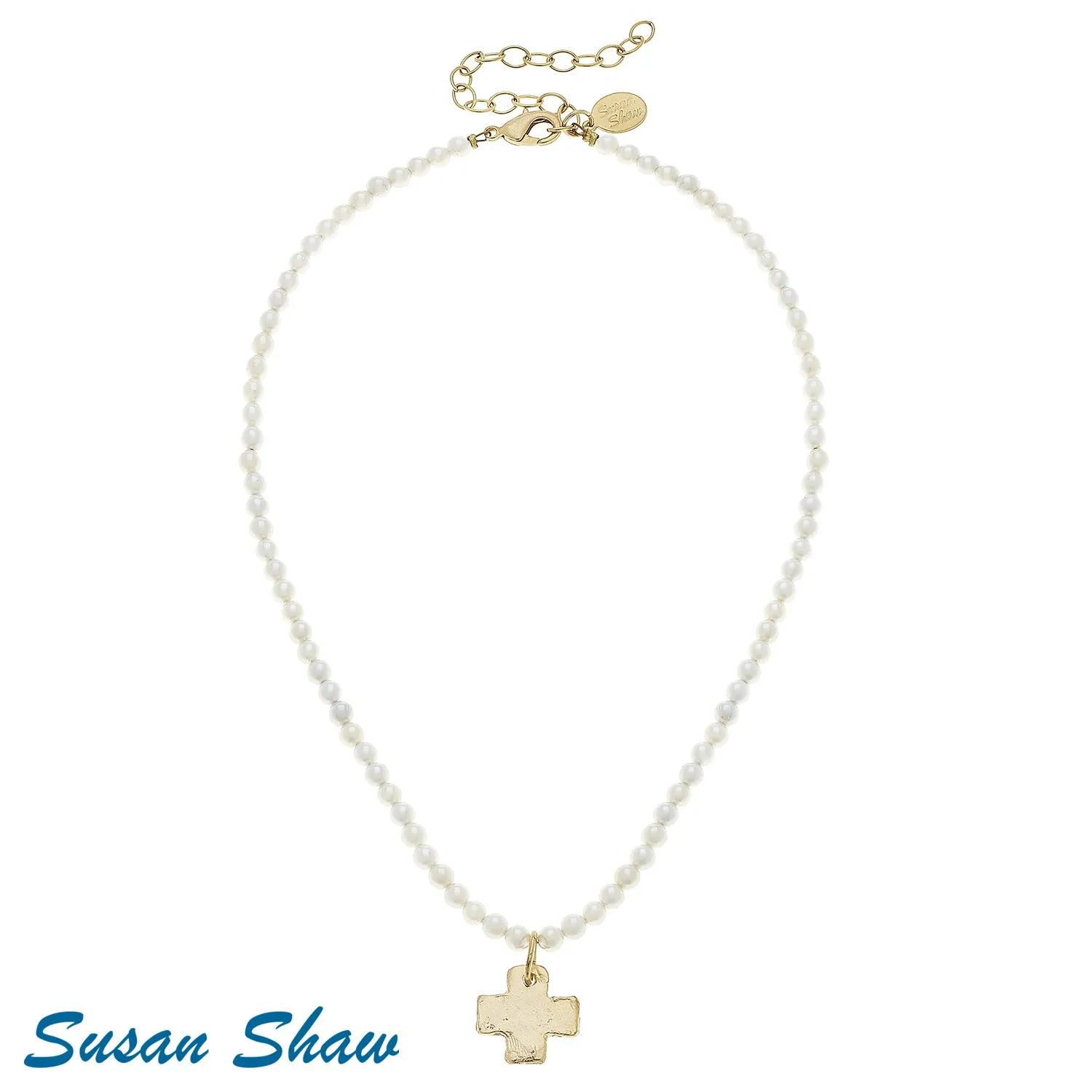 Susan Shaw Assorted Alys Cross Necklaces in Gold