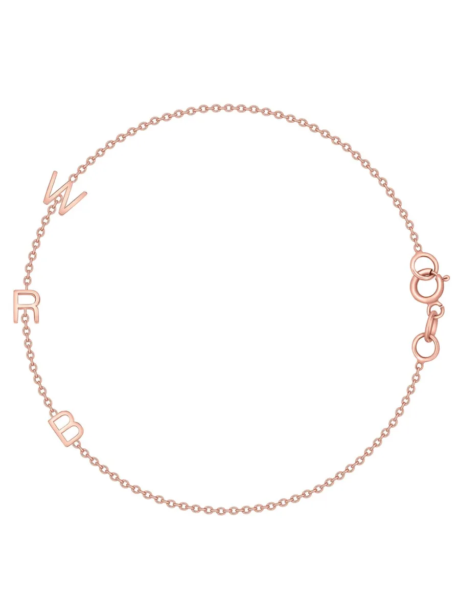 The Initial Bracelet 14K - 3 Letters