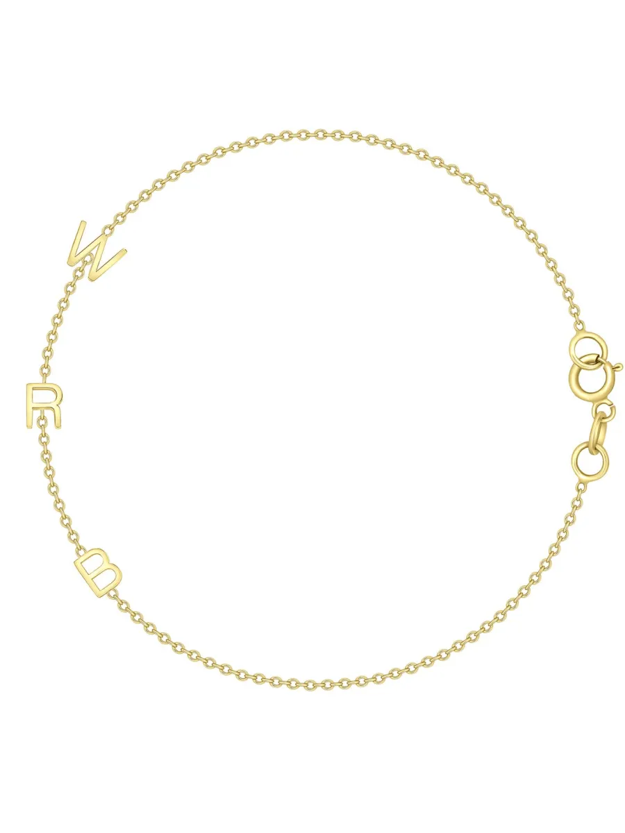 The Initial Bracelet 14K - 3 Letters