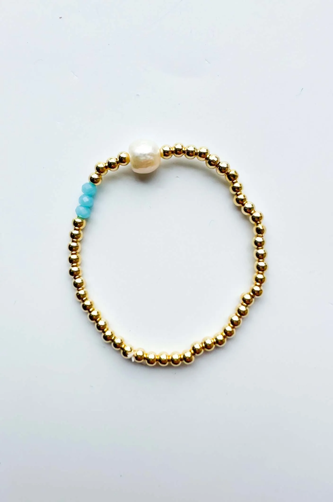 This is the Moment Gold Filled Pearl Bracelet