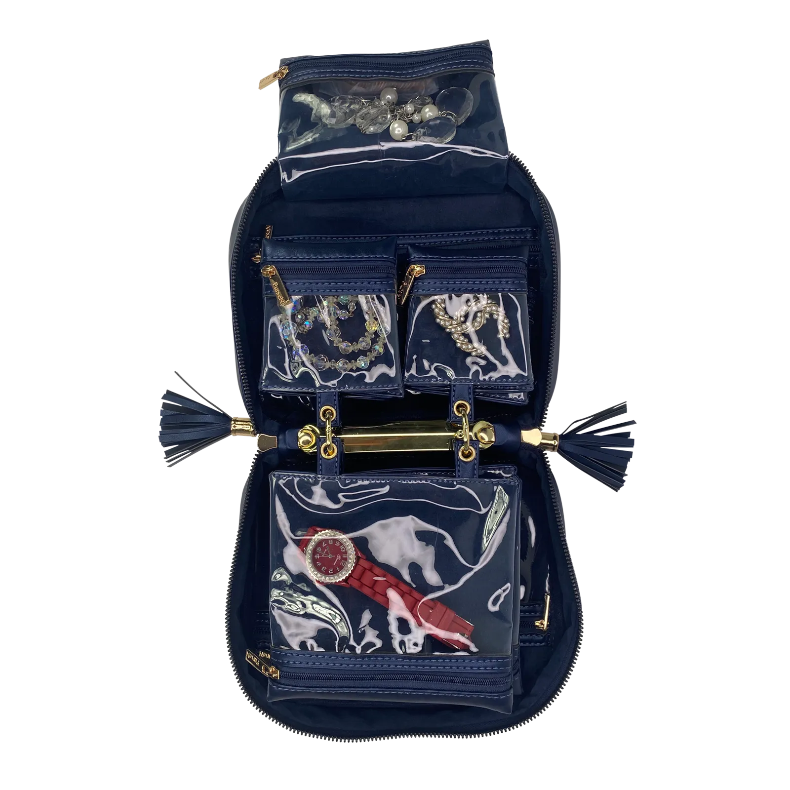 Trinity Jewelry Case - Greek Navy