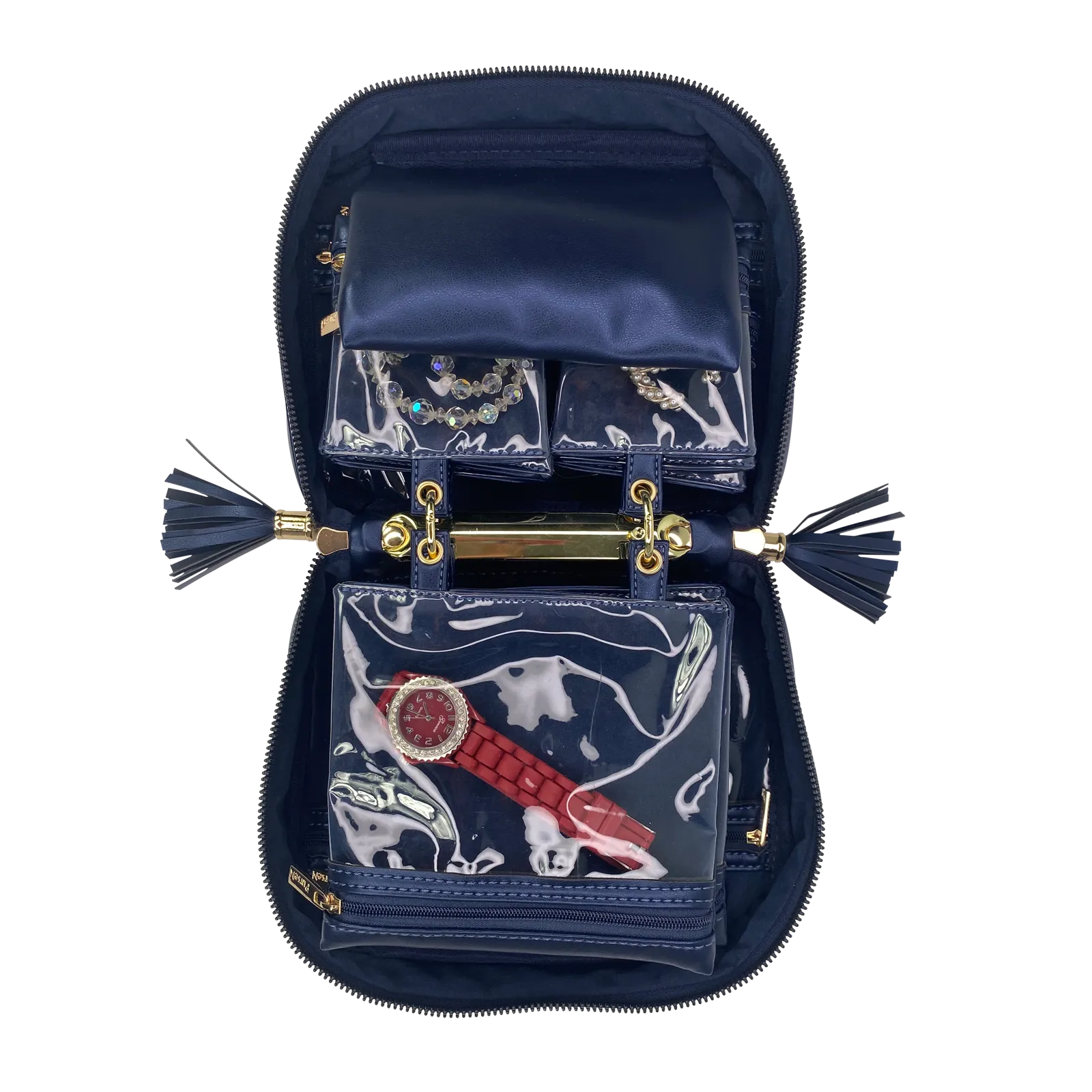 Trinity Jewelry Case - Greek Navy