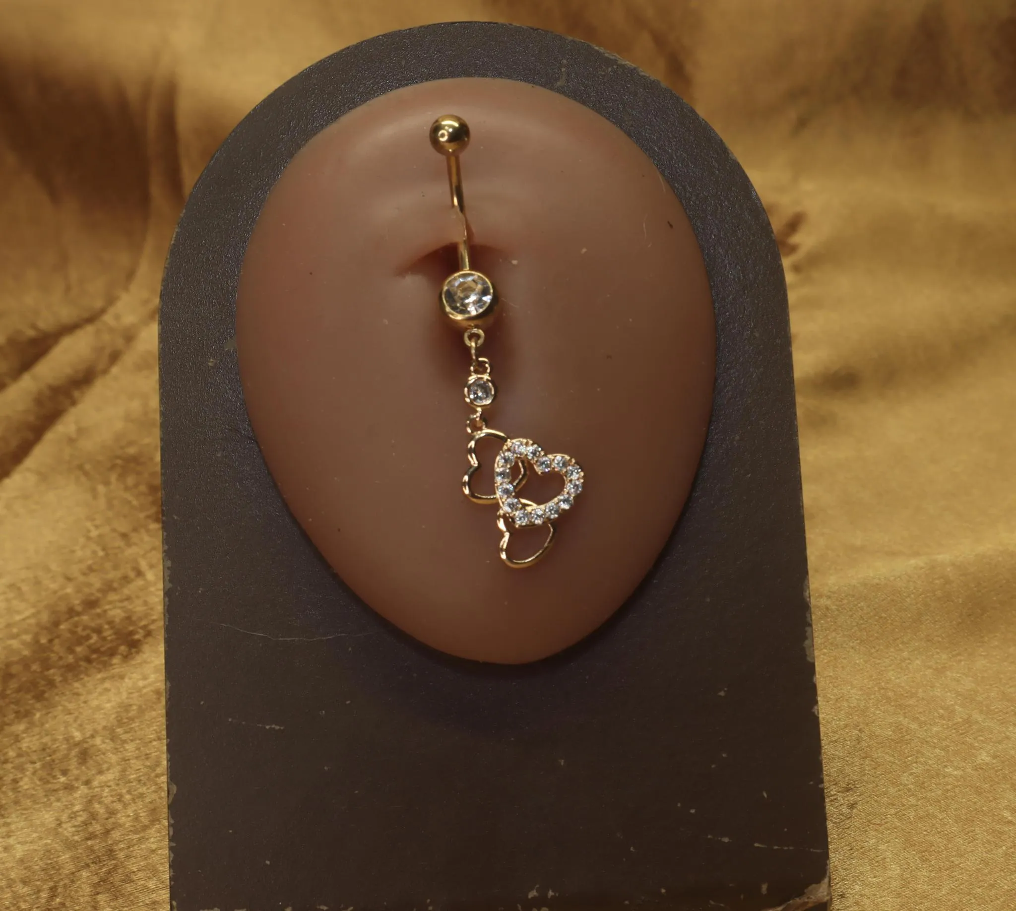 Triple Heart Belly Button Ring