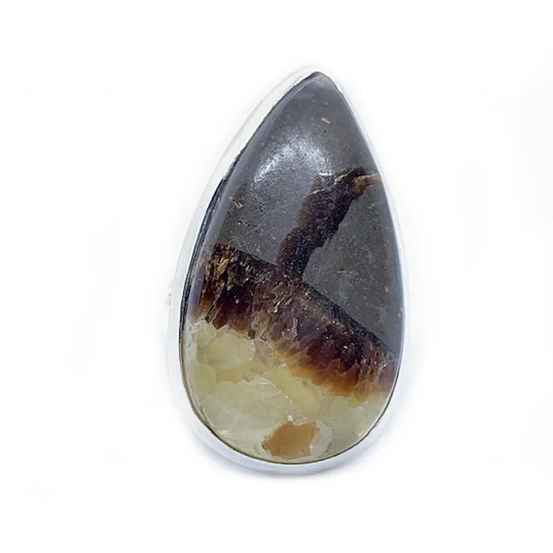 Tulsi Septarian Bohemian Gemstone Ring