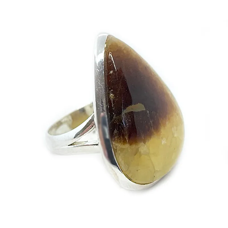 Tulsi Septarian Bohemian Gemstone Ring